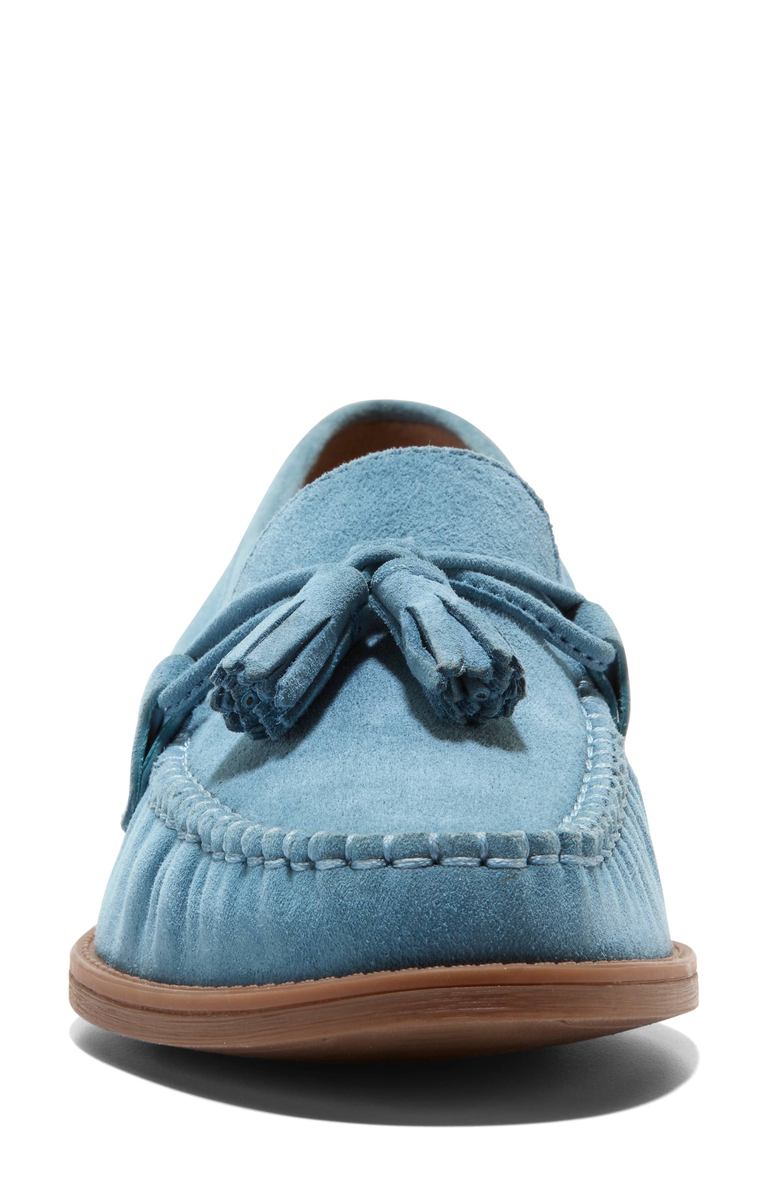 Stassi Tassel Loafer, Alternate, color, PROVINCIAL BLUE SUEDE
