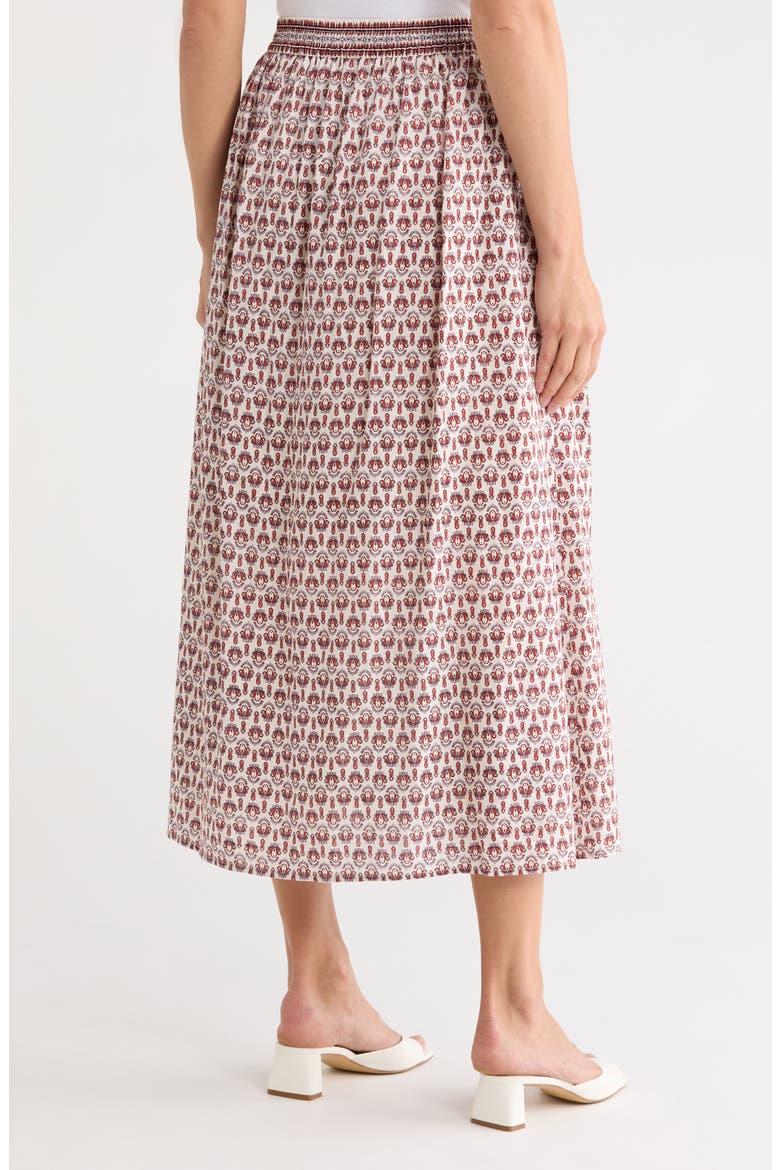 Button Front Maxi Skirt, Alternate, color, CREAM BRONZE GEO CROWN