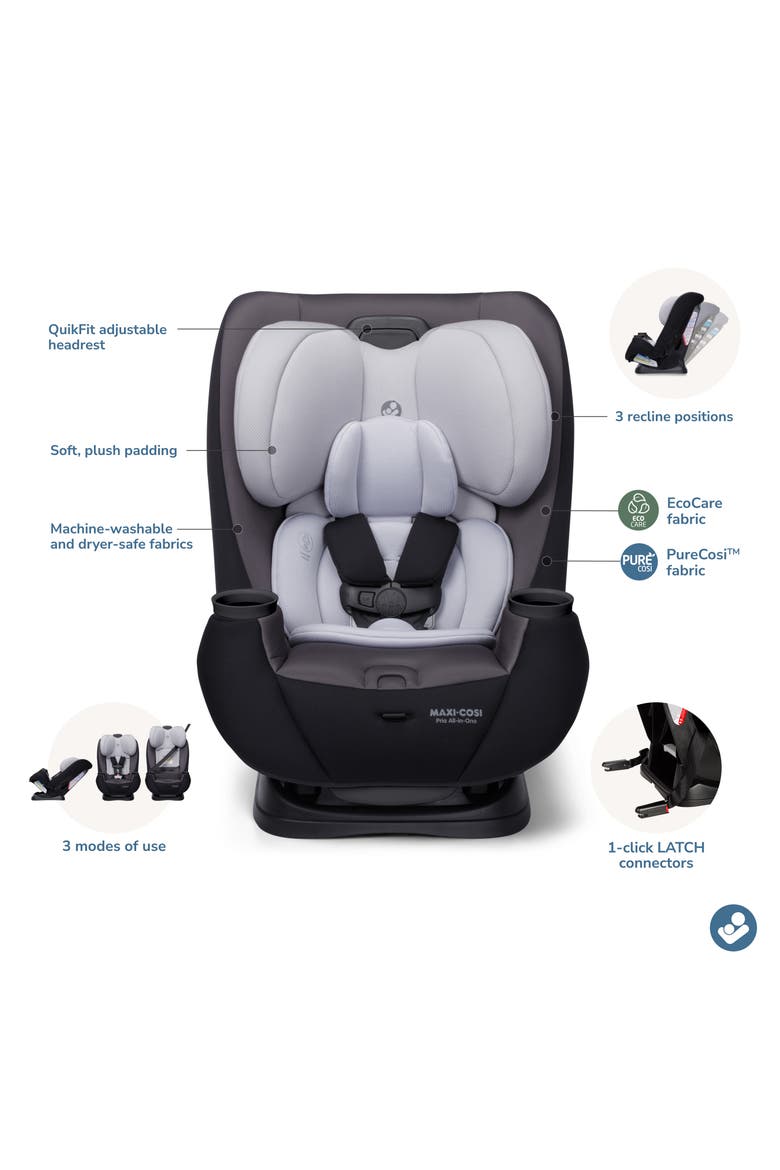 Pria™ All-in-1 Convertible Car Seat, Alternate, color, BLACKENED PEARL