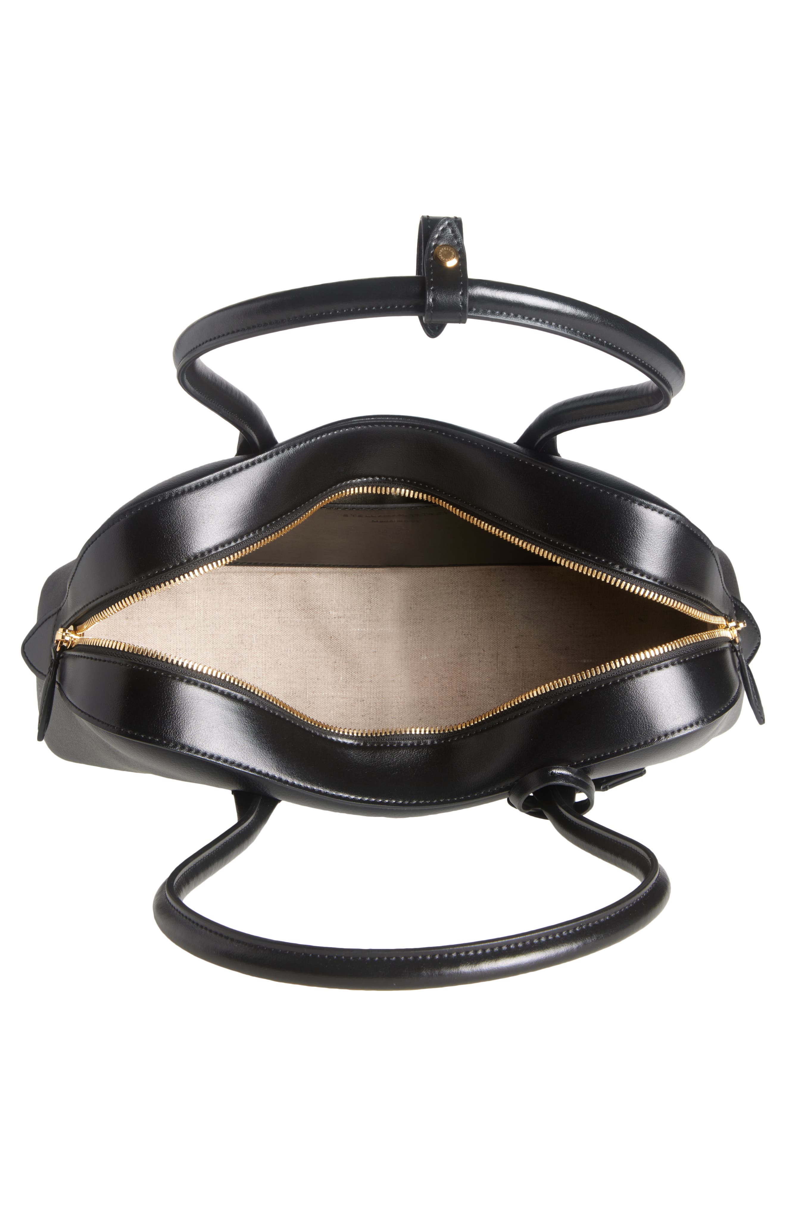 Stella McCartney Ryder Faux Leather Shoulder Bag, Alternate, color, Black