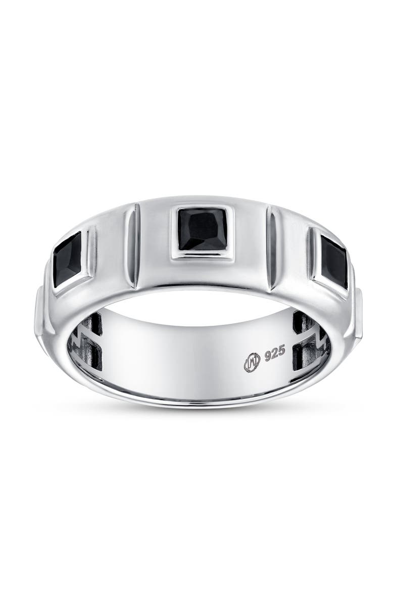 Ronin 2.15CT Trio Black Spinel Ring 925 Silver, Main, color, Sterling Silver
