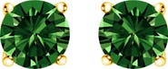 Haus of Brilliance 14K Gold 1 1/2 Cttw Lab Grown Green Diamond Classic Solitaire Stud Earrings