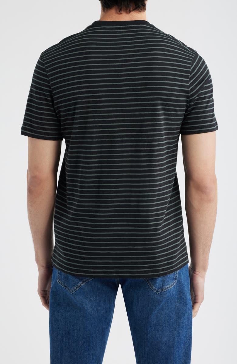 Mavi Jeans Stripe Crewneck T-Shirt, Alternate, color, Jet Black