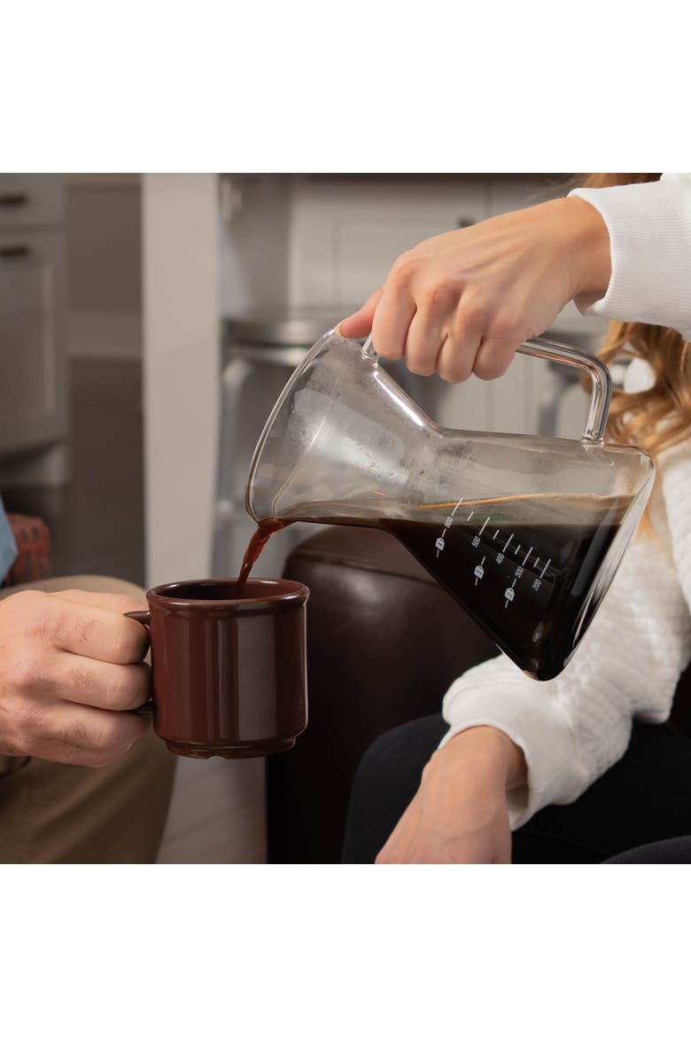 Glass Pour Over Carafe w/ Reusable Filter, 600ml, Alternate, color, Clear