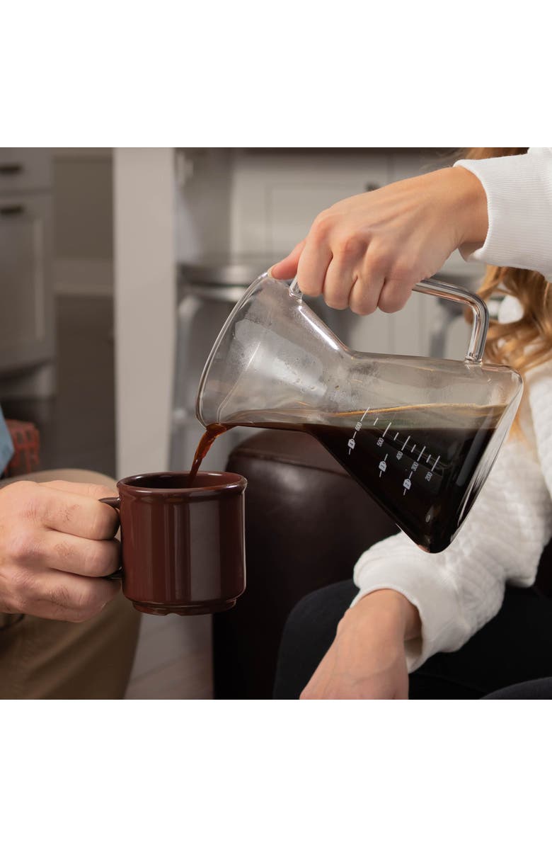 London Sip Glass Pour Over Carafe w/ Reusable Filter, 600ml, Alternate, color, Clear