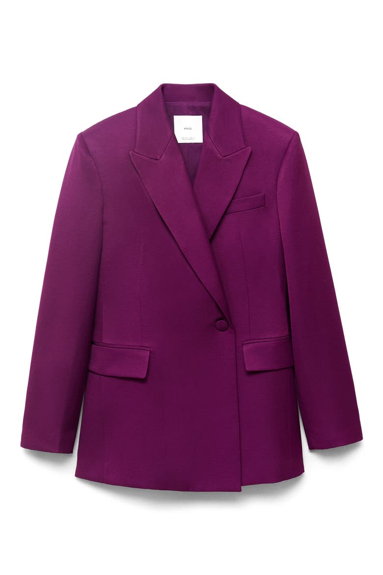 Double Breasted Jacket, Alternate, color, FUCHSIA