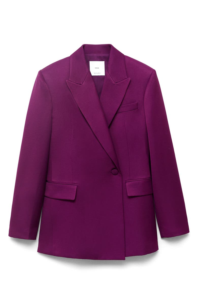 MANGO Double Breasted Jacket, Alternate, color, Fuchsia