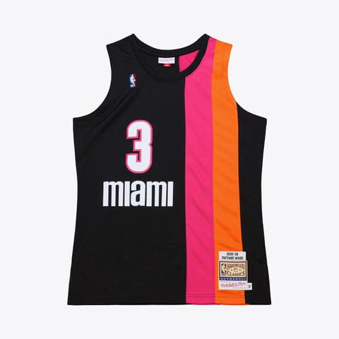 Men's Mitchell & Ness Dwyane Wade Black Miami Heat 2005-06 Hardwood Classics Authentic Jersey