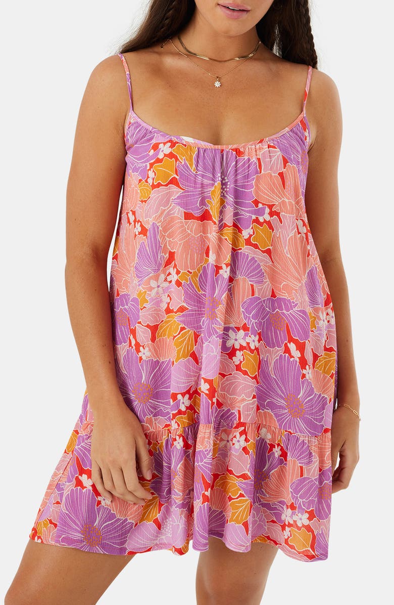 Roxy Summer Fling Crinkled Cover-Up Dress, Main, color,