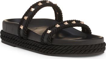 Valentino Garavani Rockstud Platform Slide Sandal (Women