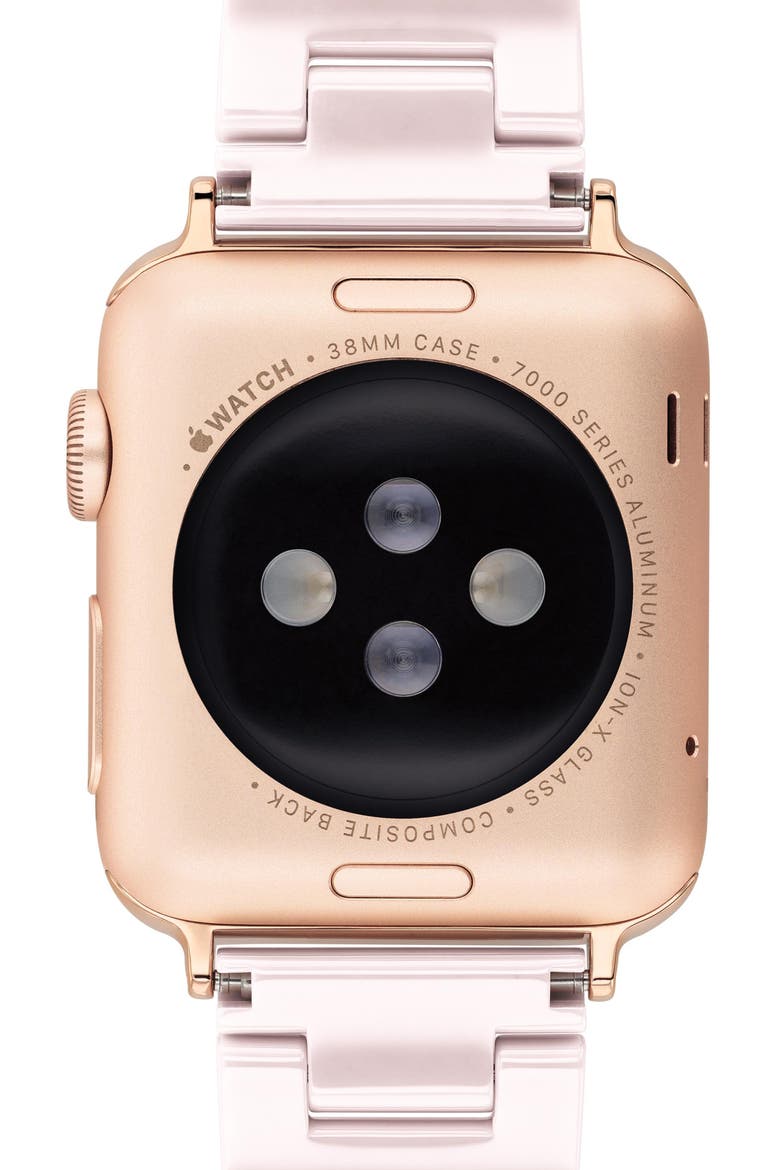 Ceramic 18mm Apple Watch® Bracelet Watchband, Alternate, color, BLUSH