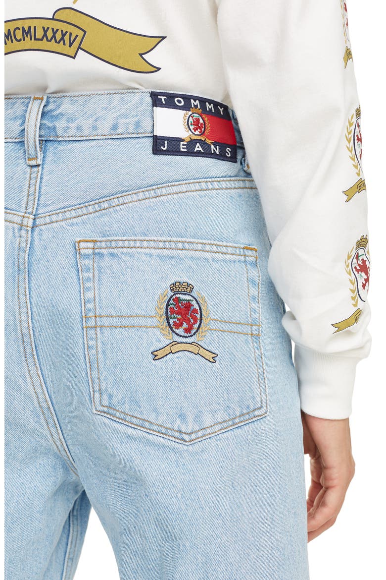 Crest Capsule Mom Jeans, Alternate, color, LIGHT BLUE DENIM