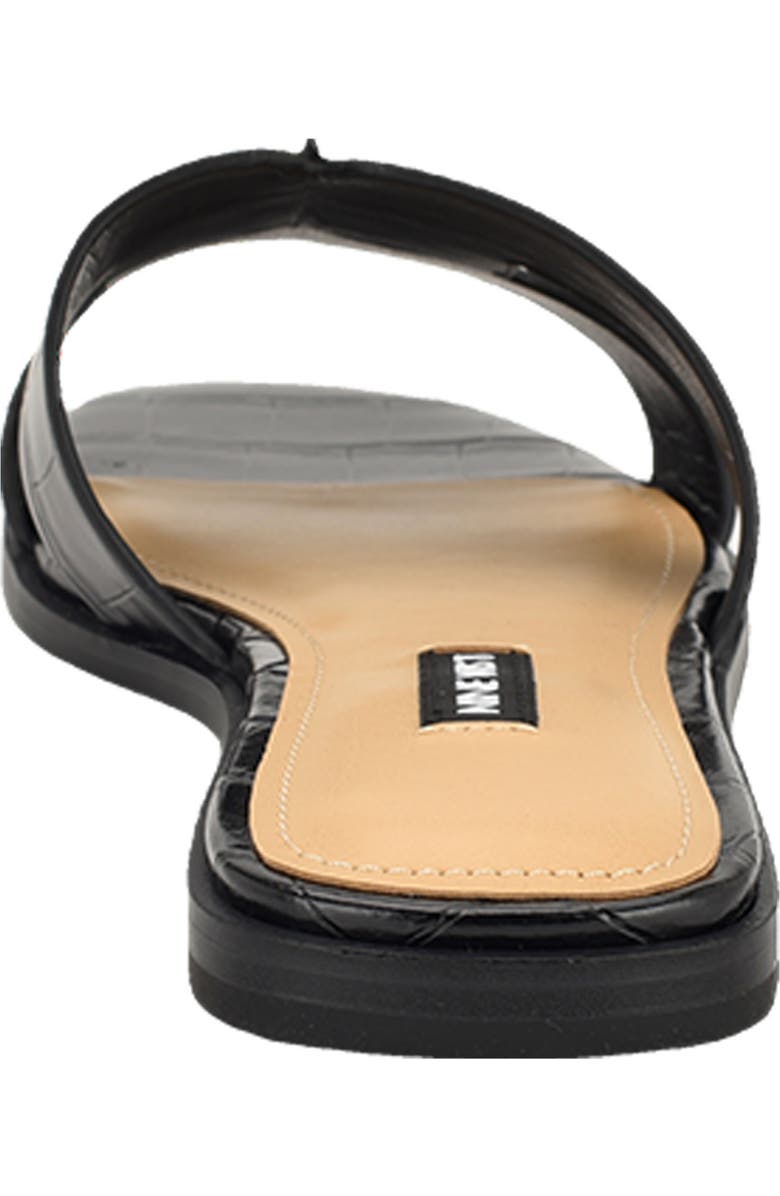 Nine West Giny Slide Sandal, Alternate, color, Black Embossed