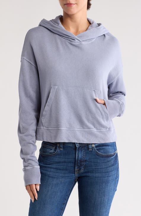 Relaxed Crop Cotton Hoodie