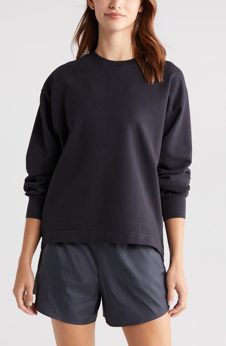 Zella Swoop Crewneck Sweatshirt, Main, color,