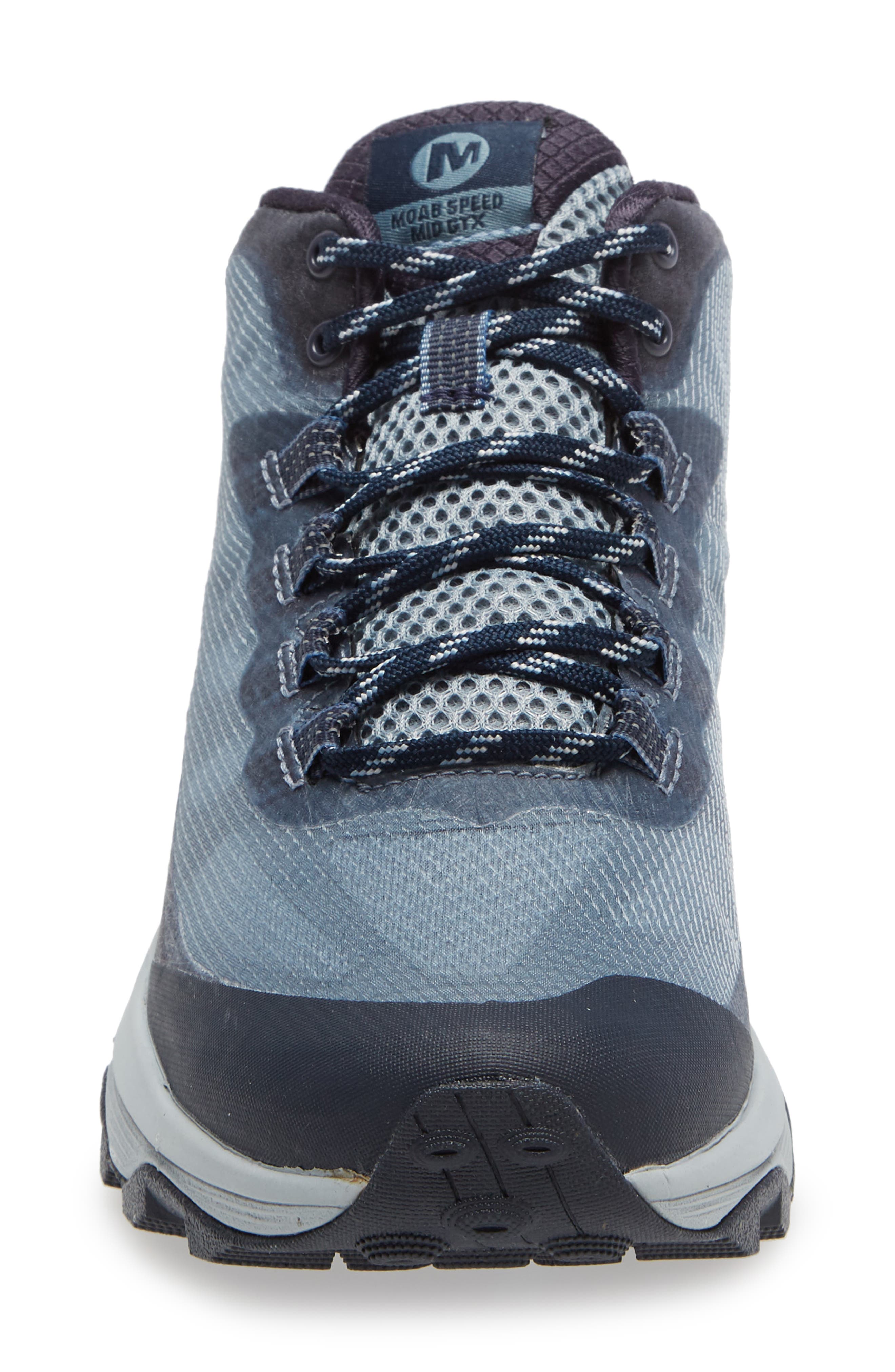 Moab Speed Gore-Tex® Mid Hiking Shoe, Alternate, color, NAVY