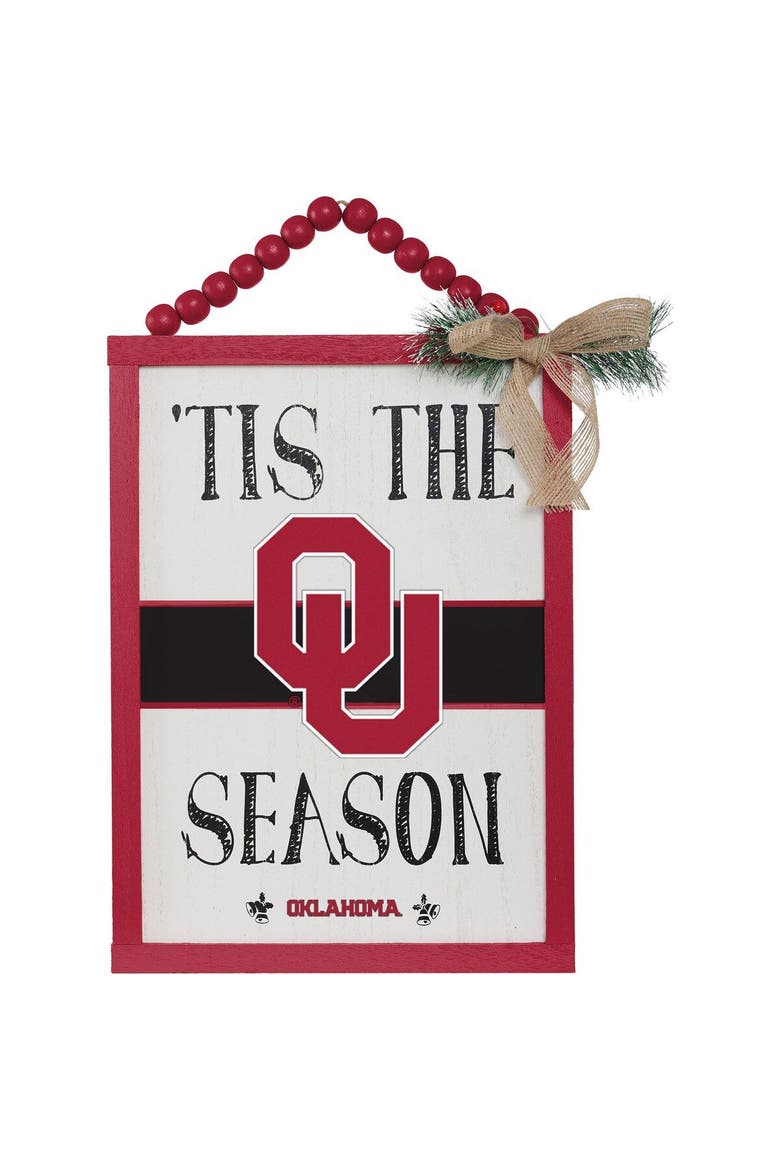 Oklahoma Sooners 'Tis the Season Sign, Main, color, Red