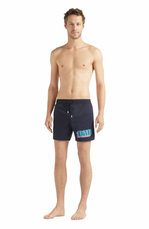 Men's Dad and Son Stretch Short Swim Shorts