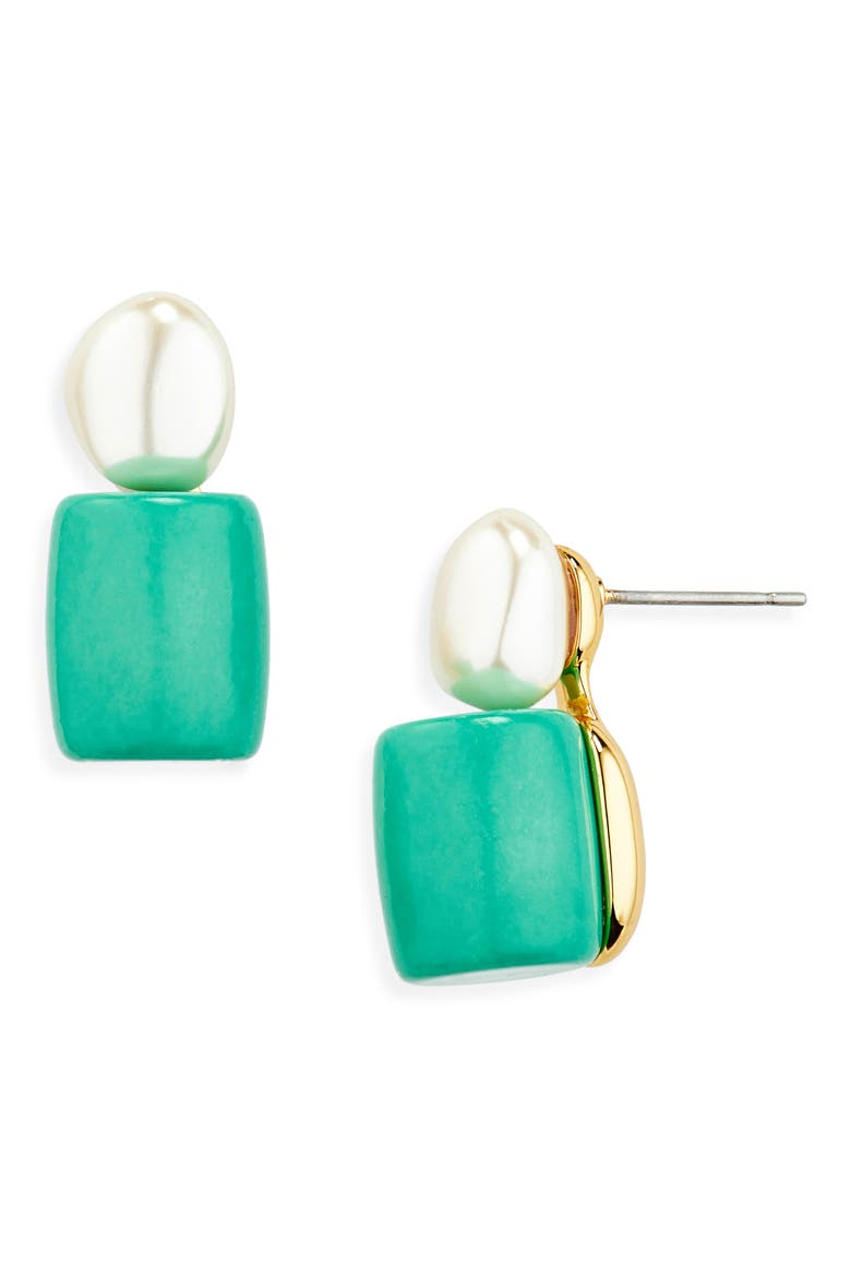 Pebble Stud Earrings, Main, color, TURQUOISE SEA