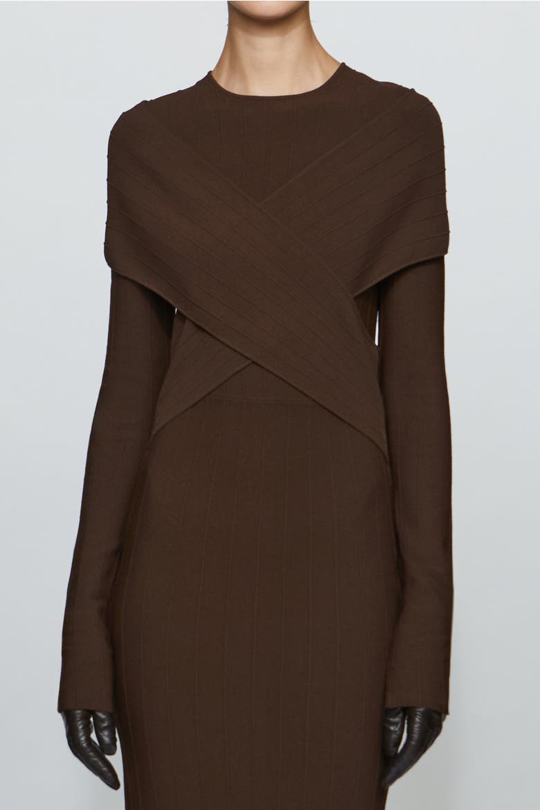 Phoenix Knit Dress, Alternate, color, Chocolate