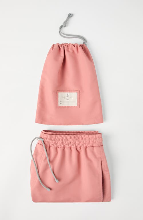 Shop Brunello Cucinelli Swimsuit In Pink Grapefruit