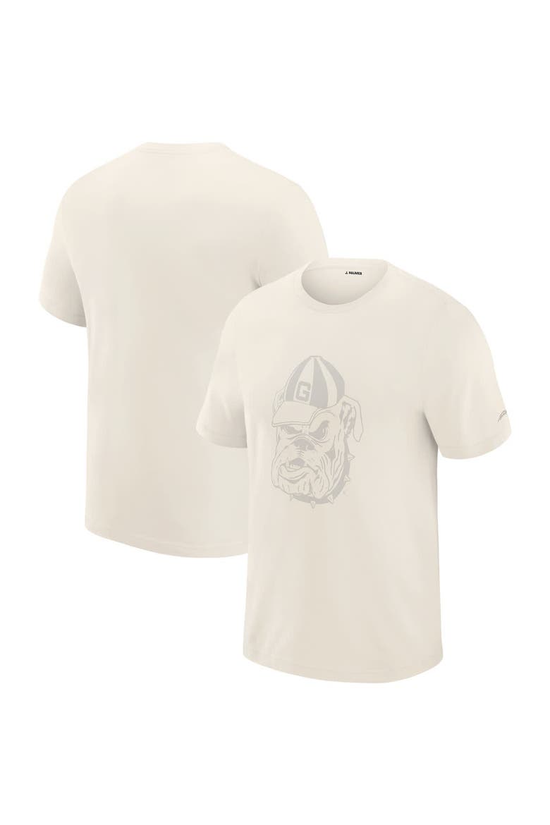 Men's J. Palmer  Cream Georgia Bulldogs Play Action Tri-Blend Performance T-Shirt, Main, color, Cream