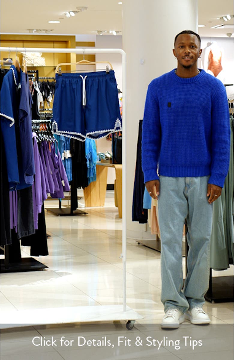 Blanket Stitch Short Sleeve Performance Button-Up Shirt, sales video thumbnail