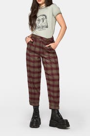 Disturbia Cecily Buckle Check Balloon Trousers