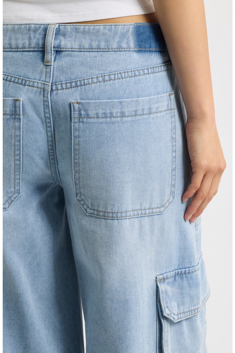 Low Rider Baggy Wide Leg Cargo Jeans, Alternate, color, MEDIUM VINTAGE WASH