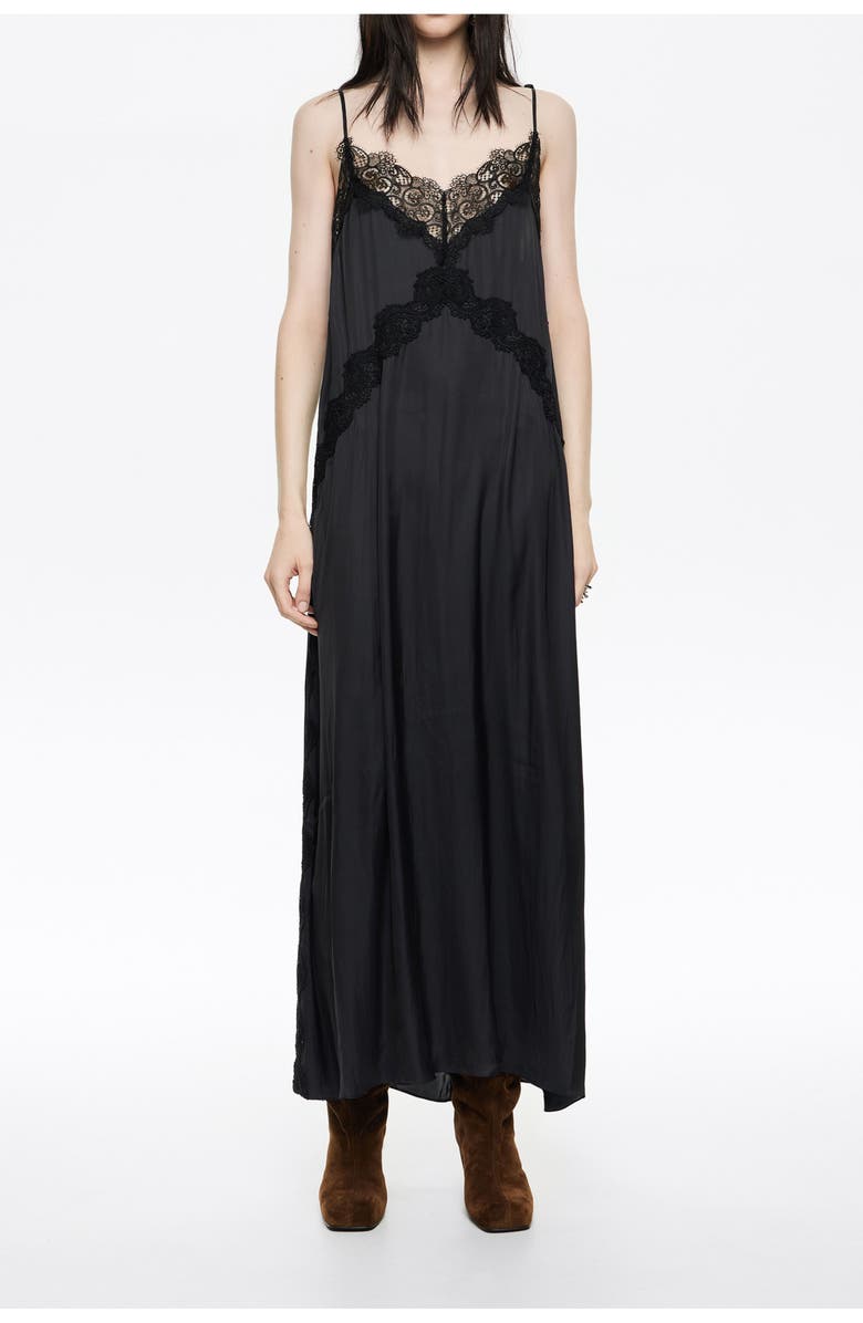 Bimba y Lola Fluid Lace Dress, Main, color, Dark Navy