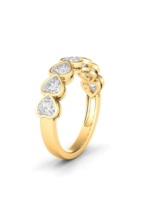 Bezel Heart Lab Created Diamond Ring