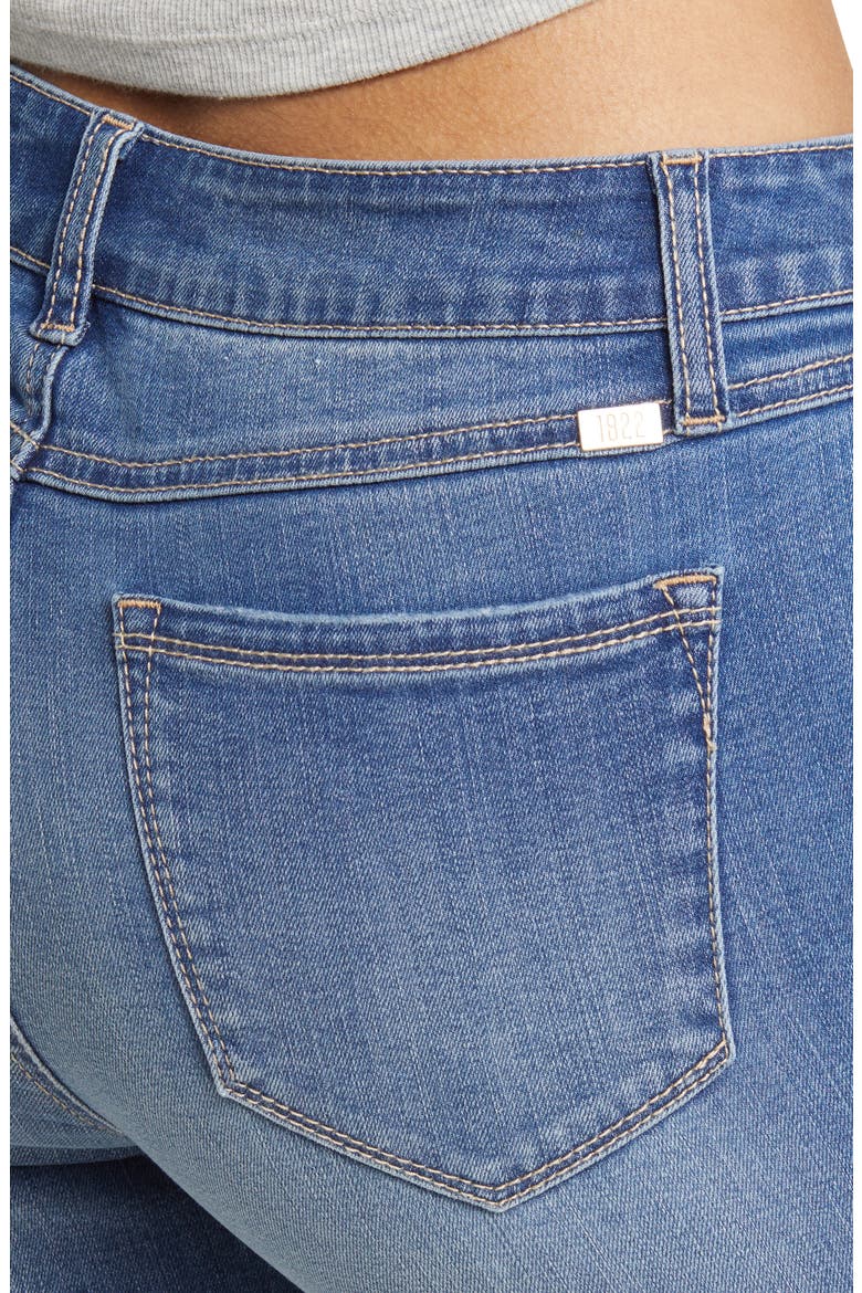 High Waist Raw Hem Jeans, Alternate, color, HUGH
