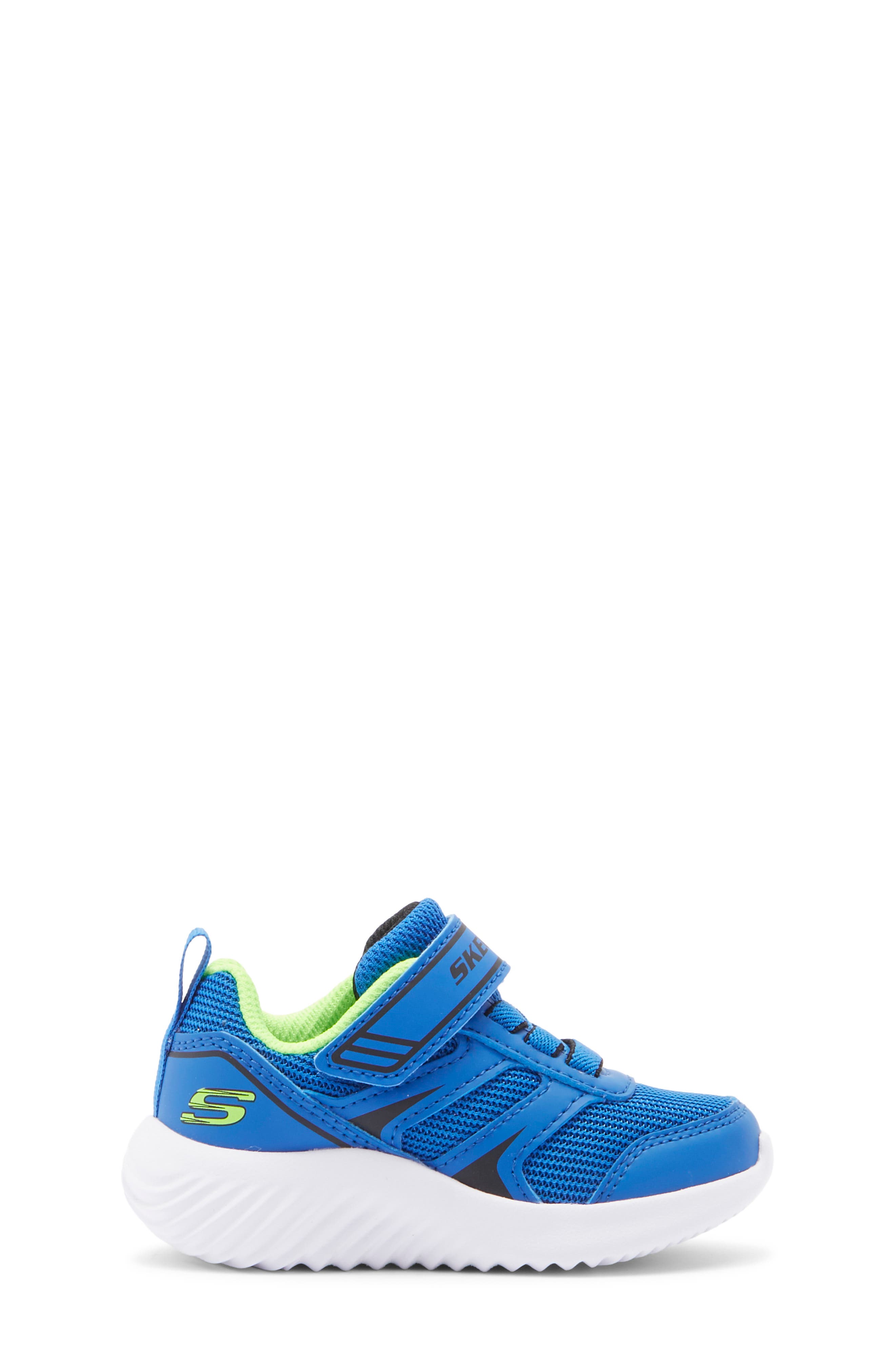SKECHERS Kids' Bounder Sneaker, Alternate, color, Blue/Lime