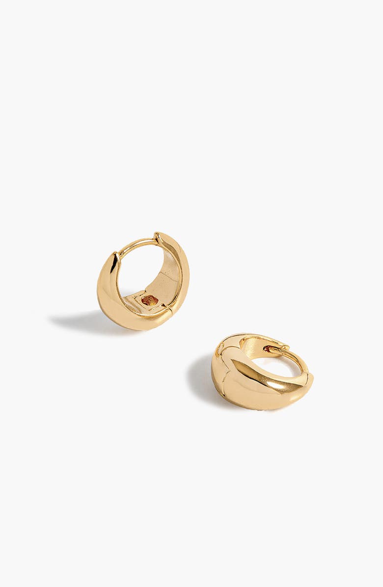 YOJ Mini Pebble Hoop Earrings in Gold, Alternate, color, Gold