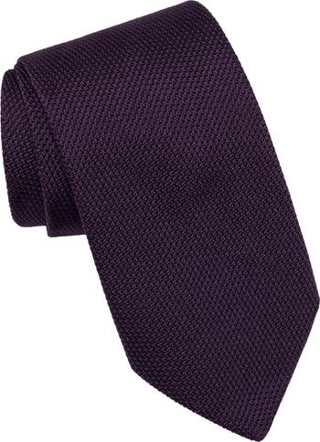 Plum - Silk Grenadine Tie for Men
