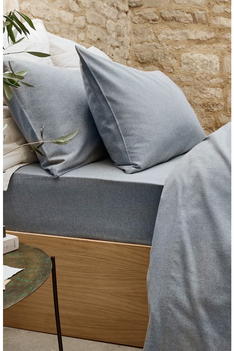 Flannel Marl Brushed Cotton Sheet Set Bundles, Alternate, color, Silver