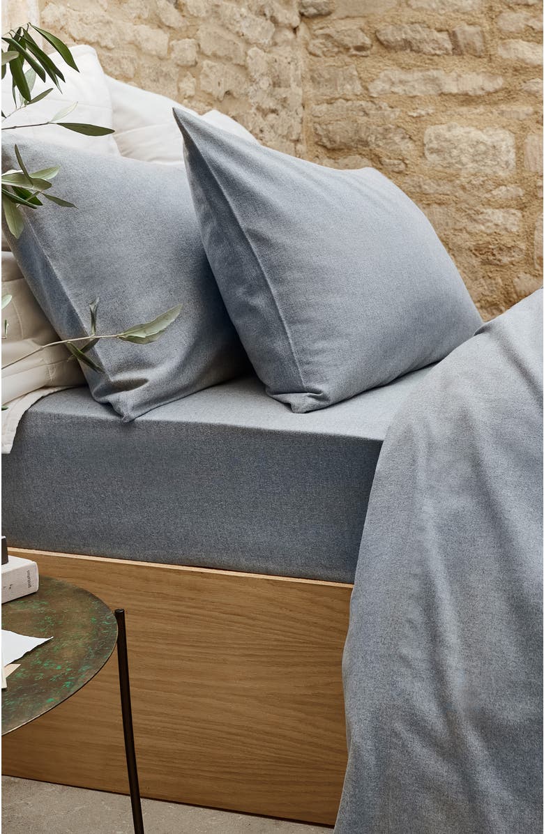 CHRISTY Flannel Marl Brushed Cotton Sheet Set Bundles, Alternate, color, Silver