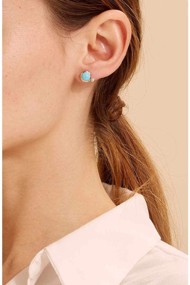 Cirra Mini Studs, Alternate, color, Turquoise