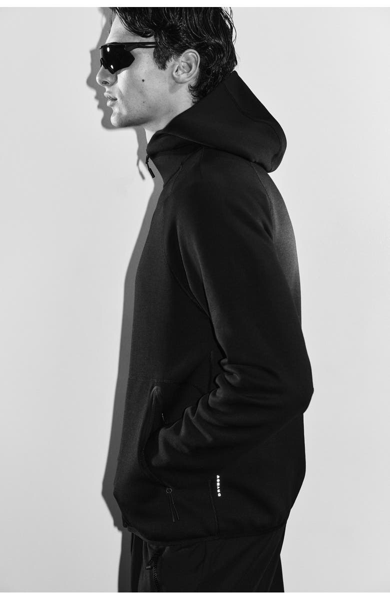 H&M Sports Zip-through Hoodie With Drymove, Alternate, color, Black