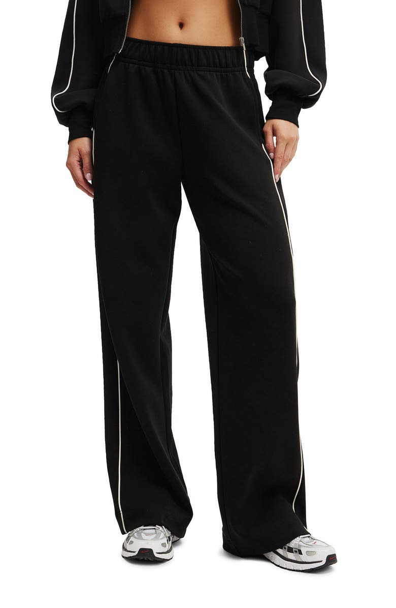 COTTON ON BODY Women's Active The Ultimate Soft Track Pant, Main, color, Black White