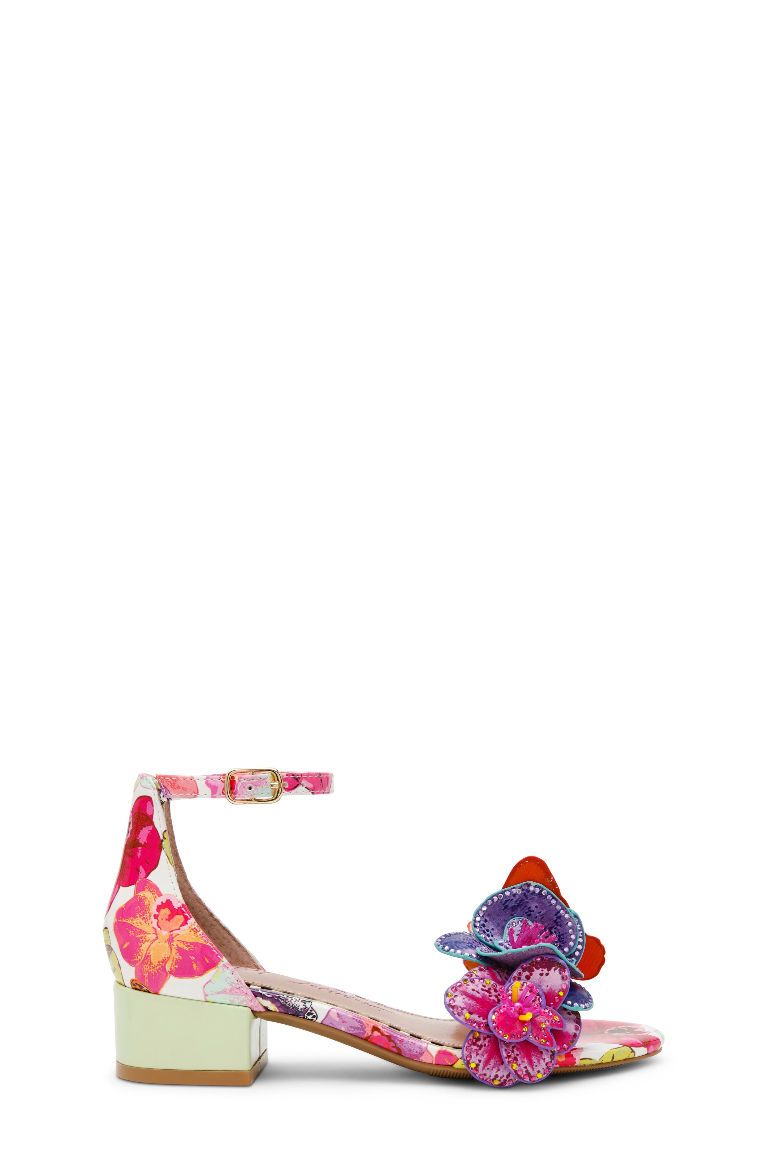 Kids' Camil Ankle Strap Sandal, Alternate, color, WHITE MULTI