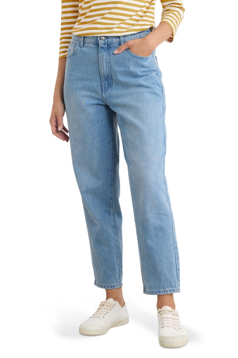 Towan Barrel Leg Organic Cotton Jeans, Main, color, LIGHT WASH HIGH TWIST