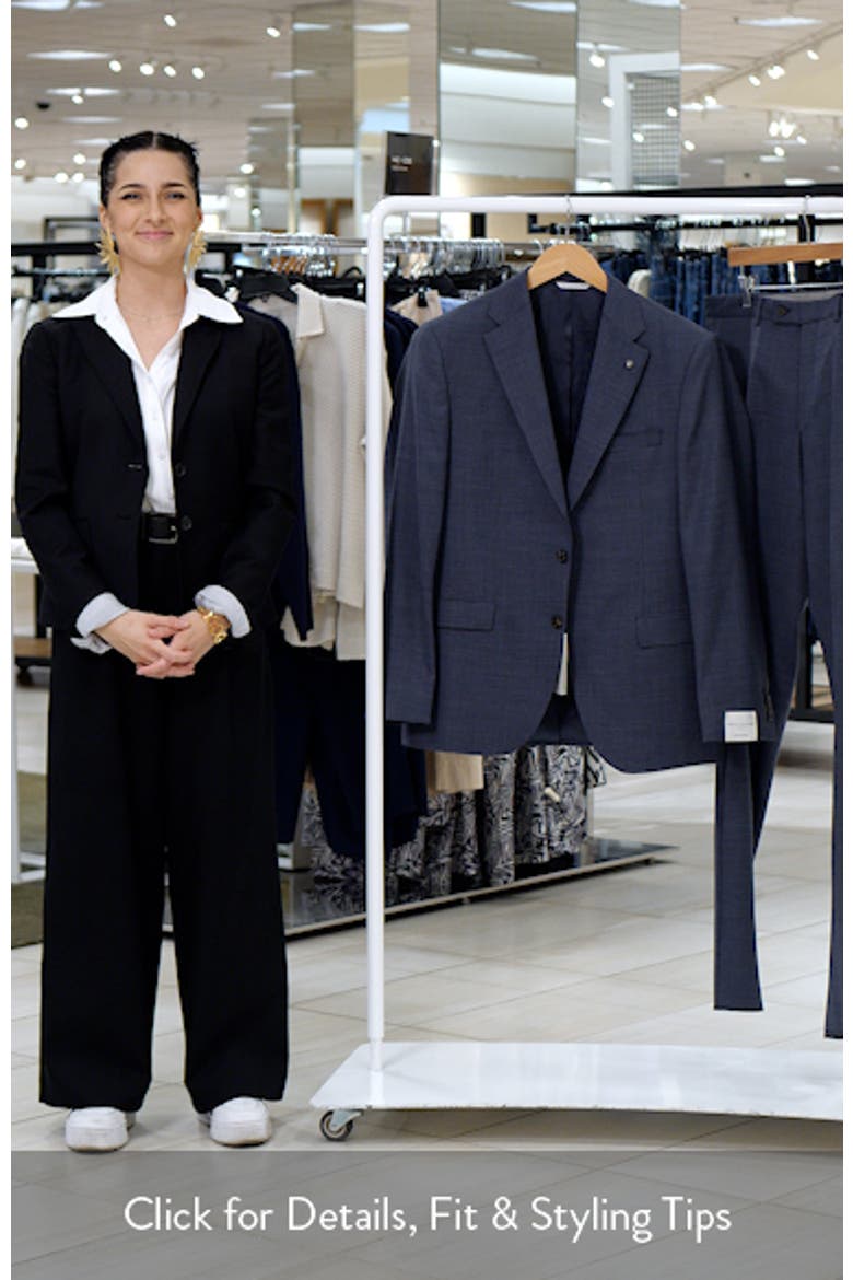 Esprit Navy Microchek Wool Suit video
