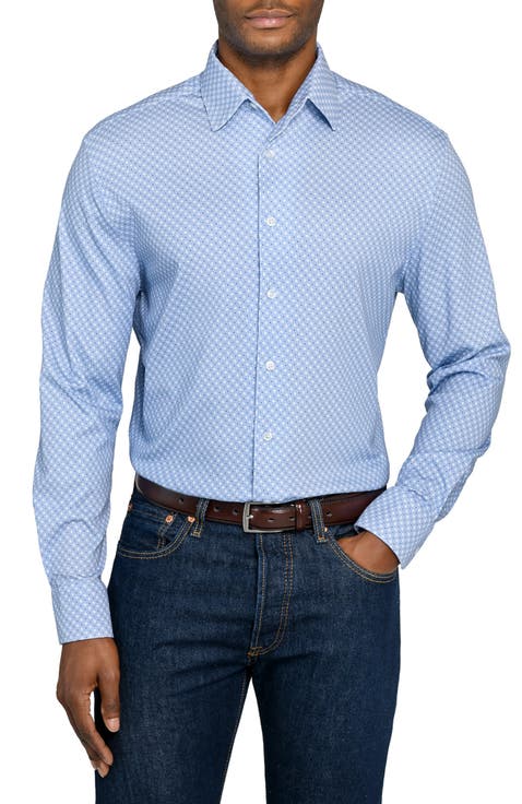 Neat Print Knit Long Sleeve Basic