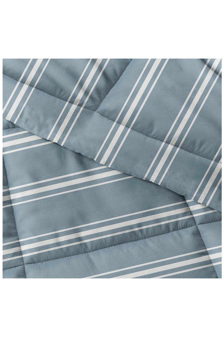 Premium Ultra Soft Soft Stripe Reversible Down-Alternative Comforter, Main, color, LIGHT BLUE