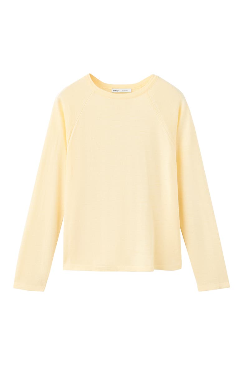 Tie Back Detail Crewneck Sweater, Alternate, color, PASTEL YELLOW