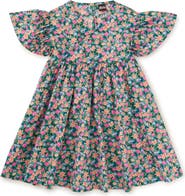 Tea Collection Wrap Neck Flutter Dress