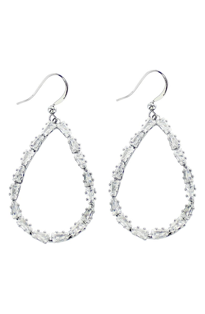Panacea Cubic Zirconia Drop Earrings, Main, color, 
