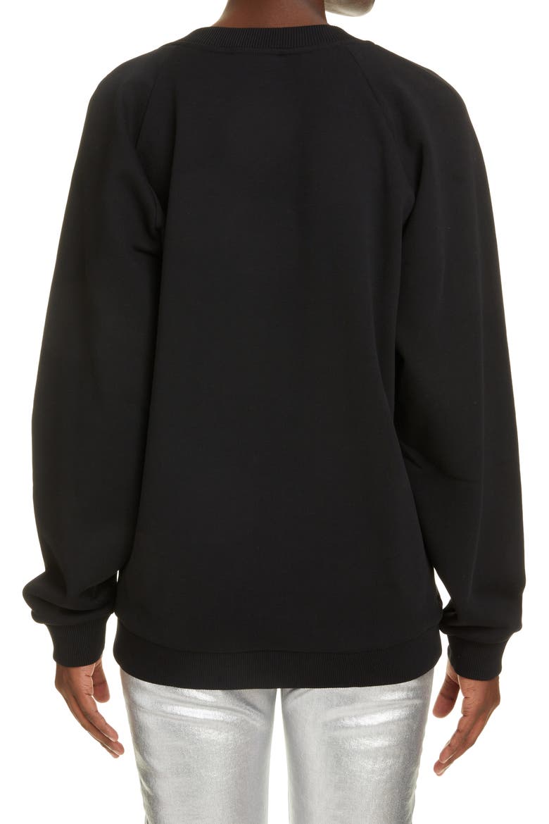 Logo Graphic Sweatshirt, Alternate, color, NOIR/ BLANC