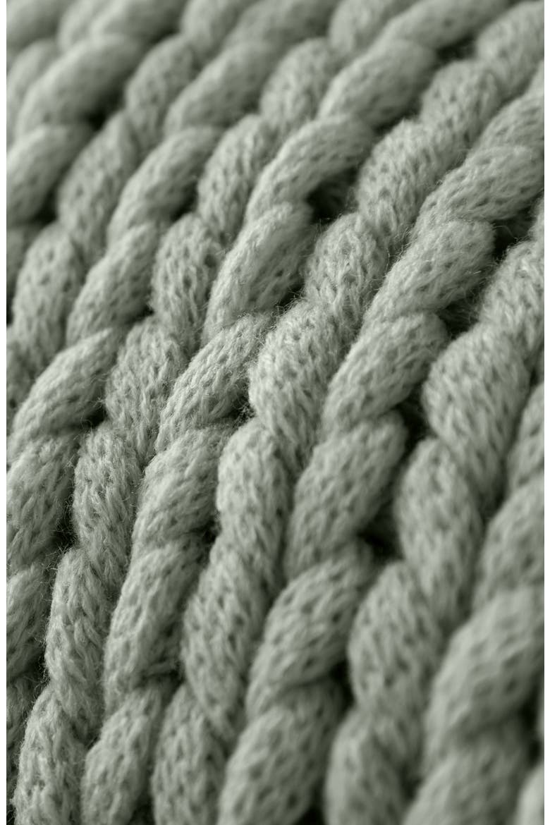Chunky Knit Throw Blanket, Alternate, color, EUCALYPTUS